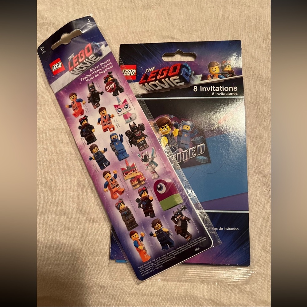 The Lego Movie 8 Invitations & Sticker Sheets